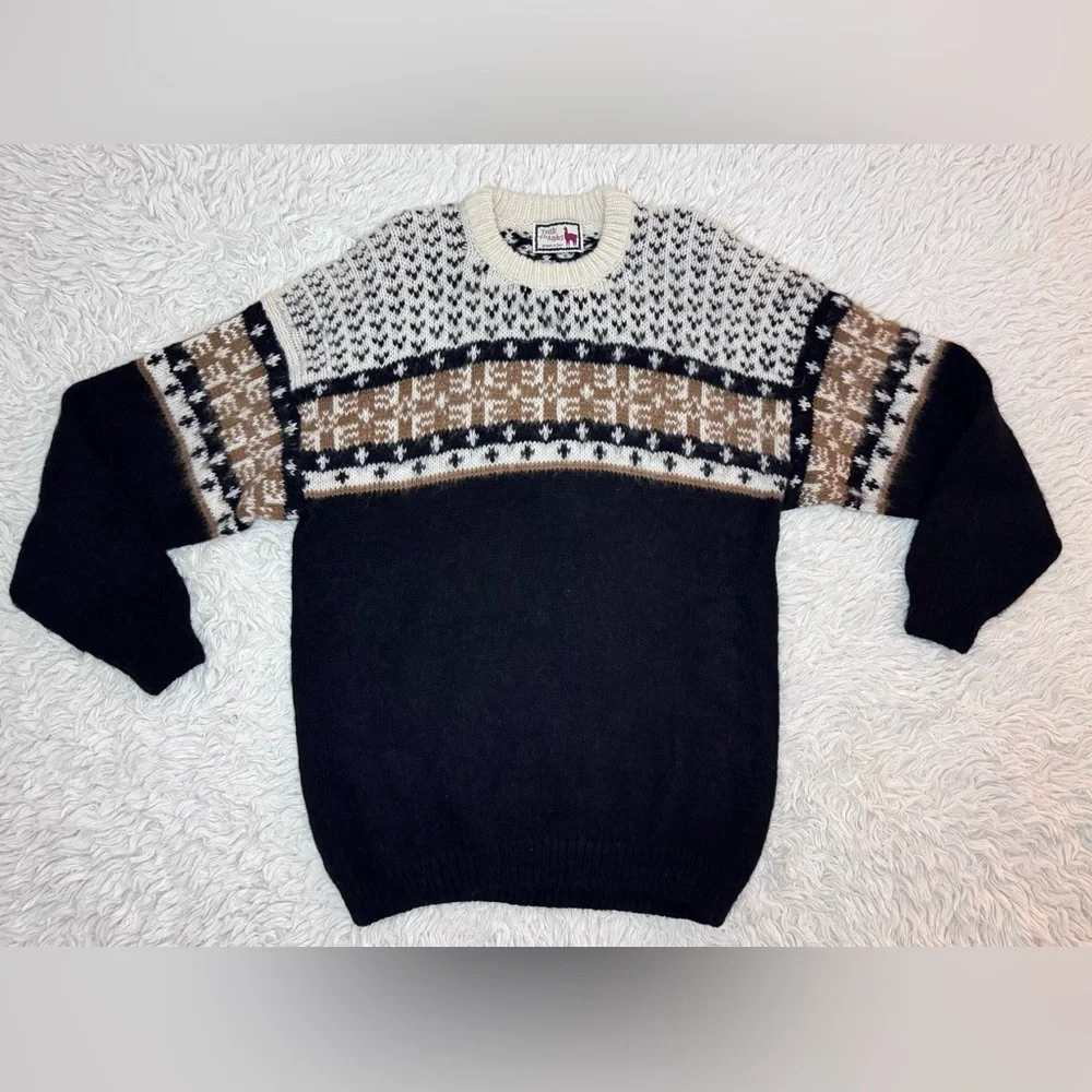 Trails Of The Andes Hand Knit Peruvian Alpaca Wool Sweater‎ Women’s Sweater XXL